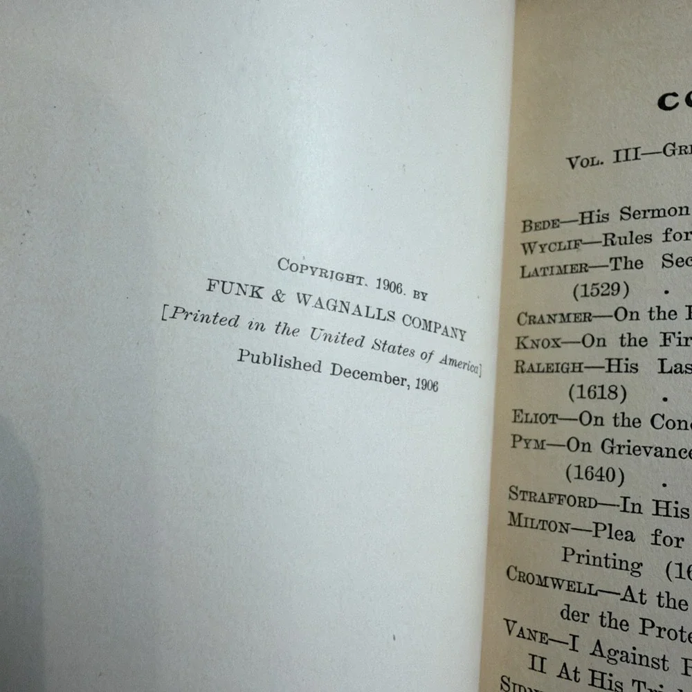 The World's Famous Orations Wm‎ Jennings Bryan Vol III Great Britain I FINE 1906